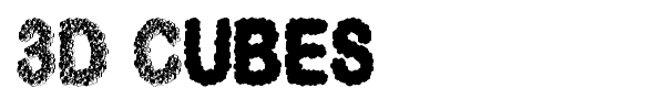 3D Cubes font preview